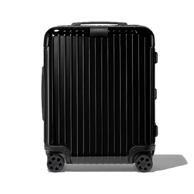 Shop Rimowa Essential Cabin Plus Carry-on Suitcase In Black - Polycarbonate - 22,1x17,8x9,9