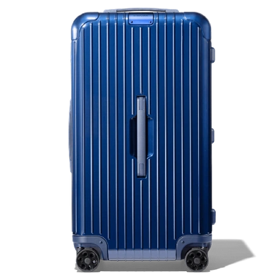 Shop Rimowa Essential Trunk Large Suitcase In Blue - Polycarbonate - 28,8x17x14,8