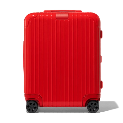 Shop Rimowa Essential Cabin Plus Carry-on Suitcase In Red Gloss - Polycarbonate - 22,1x17,8x9,9
