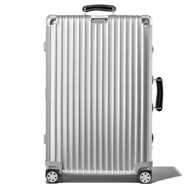 Shop Rimowa Classic Check-in M Suitcase In Silver - Aluminium - 27,6x18,6x9,9