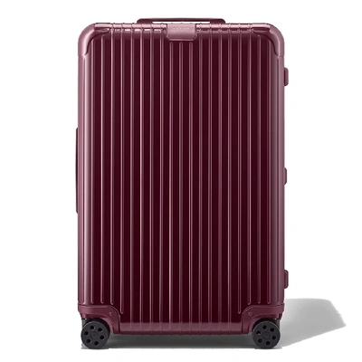 Shop Rimowa Essential Check-in L Suitcase In Berry Purple - Polycarbonate - 30,6x20,5x11,1