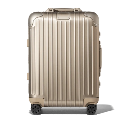Shop Rimowa Original Cabin Carry-on Suitcase In Titanium - Aluminium - 21,7x15,8x9,1