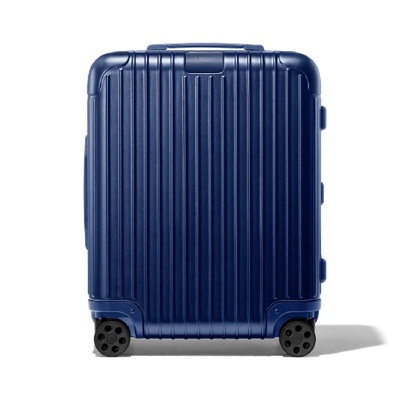 Shop Rimowa Essential Cabin Plus Carry-on Suitcase In Matte Blue - Polycarbonate - 22,1x17,8x9,9