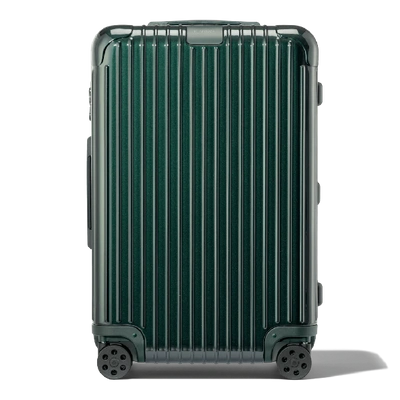 Shop Rimowa Essential Check-in M Suitcase In Green - Polycarbonate - 26,4x17,8x9,5