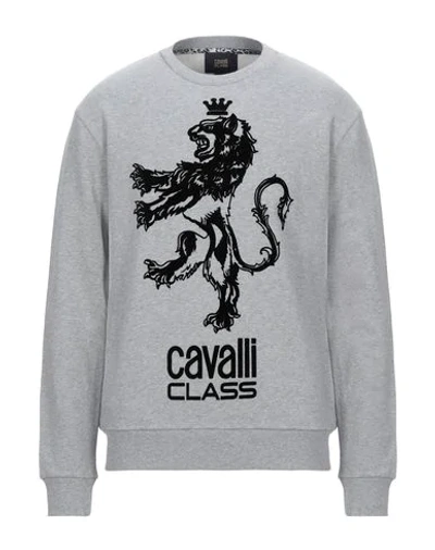 Shop Cavalli Class Man Sweatshirt Light Grey Size Xxl Cotton