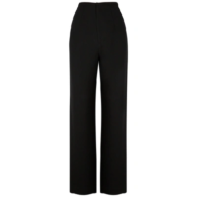 Shop Totême Arles Black Straight-leg Trousers