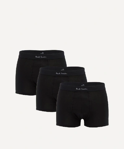 Shop Paul Smith Mens Plain Boxer Briefs Pack Of Three In Black