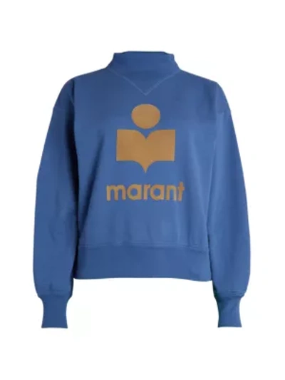 Shop Isabel Marant Étoile Women's Moby Logo Sweatshirt In Blue