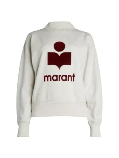 Shop Isabel Marant Étoile Women's Moby Logo Sweatshirt In Ecru