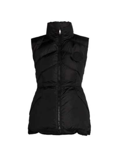 Shop Moncler Ana Chevron Quilted Down Vest In Black