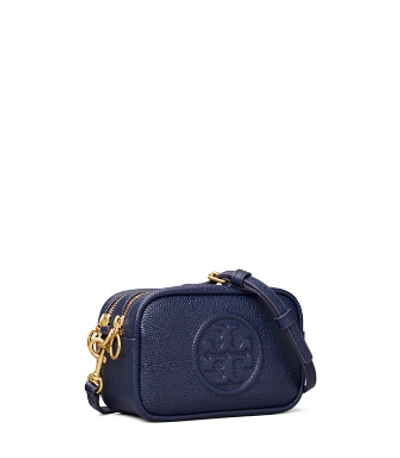 Shop Tory Burch Perry Bombé Mini Bag In Royal Navy