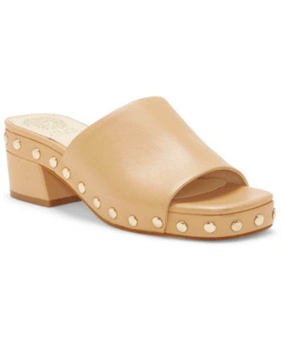 Shop Vince Camuto Haniya Studded Platform Sandals Women's Shoes In Dulce De Leche