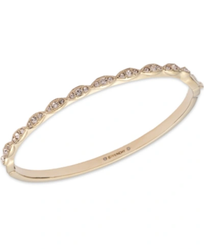 Shop Givenchy Pave Bangle Bracelet In Gold