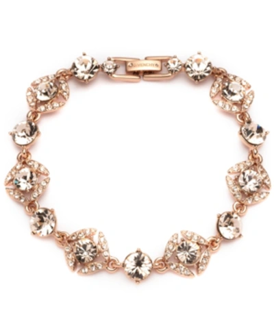Shop Givenchy Crystal Flex Bracelet In Rose Gold