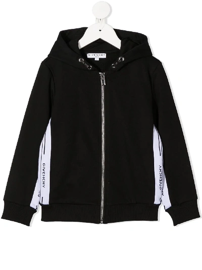 Shop Givenchy Branded Long-sleeve Hoodie In Black