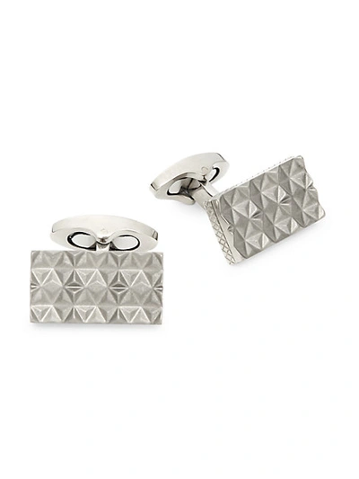 Shop Tateossian Textured Titanium Cufflinks