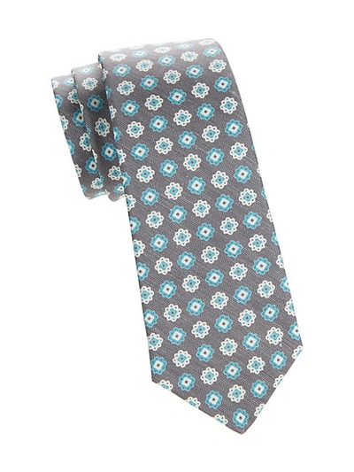 Shop Kiton Textured Floral Silk & Linen Tie