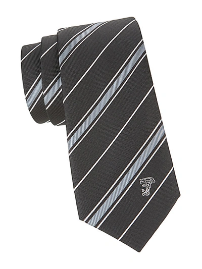 Shop Versace Striped Silk Tie