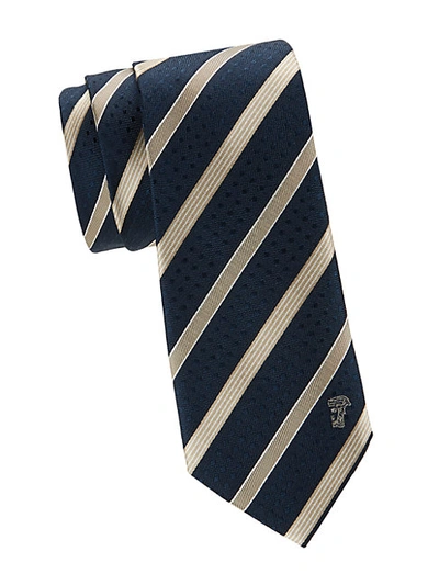Shop Versace Striped Silk Tie