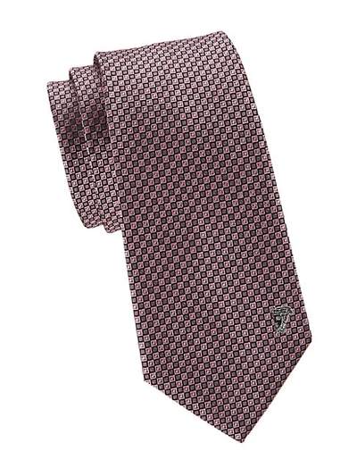 Shop Versace Geometric Silk Tie