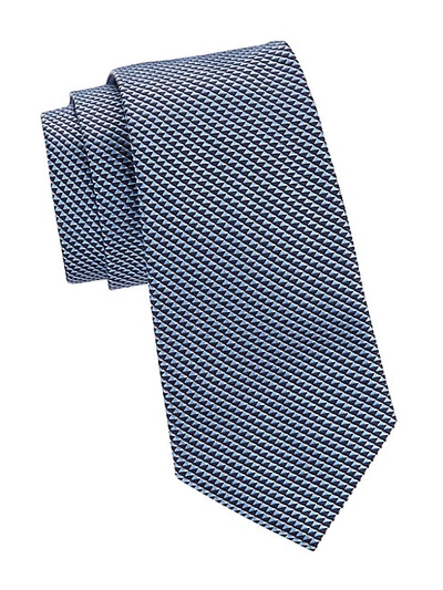 Shop Emporio Armani Micro Woven Silk Tie