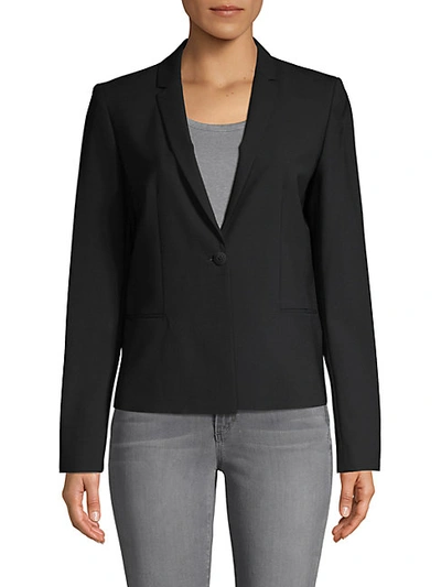 Shop Elie Tahari Notch Lapel Wool-blend Jacket