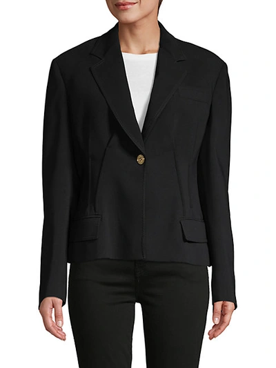 Shop Versace Long-sleeve Notch Collar Jacket