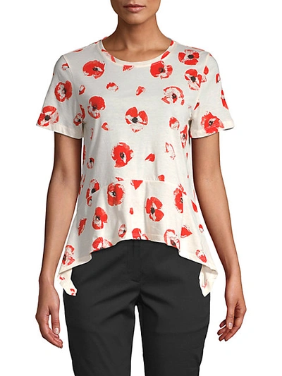 Shop Proenza Schouler Floral-print Cotton Flare Tee