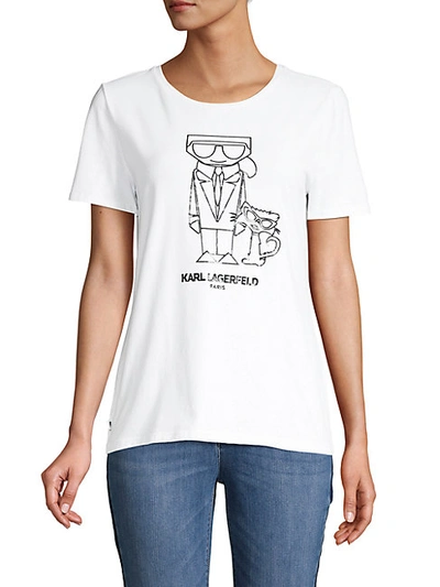 Shop Karl Lagerfeld Karl & Choupette Graphic T-shirt