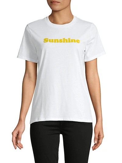 Shop French Connection Flocked Sunshine Cotton T-shirt