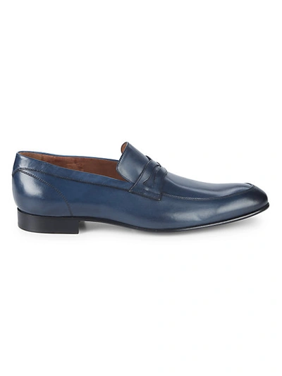 Shop Massimo Matteo Leather Penny Loafers