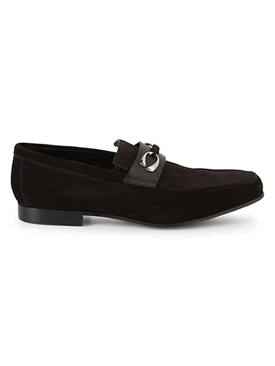 Shop Corthay Cannes Suede Bit Loafers