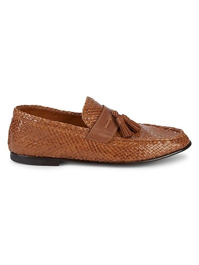 Shop Bally Leather Tassel Loafers