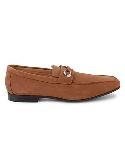 Shop Corthay Cannes Suede Bit Loafers