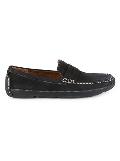 Shop Cole Haan Wyatt Penny Suede Driving Loafers