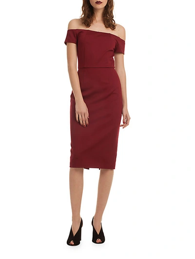 Shop Trina Turk Candellyn Off-the-shoulder Shealth Dress