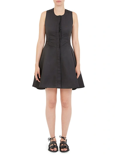 Shop Carven Twisted Open-back Fit-and-flare Dress