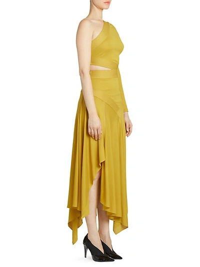 Shop Givenchy One-shoulder Side Cutout Gown