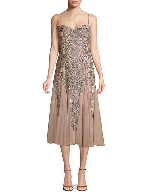 beaded midi dress