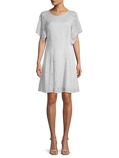 Shop Bcbgmaxazria Short-sleeve Lace Mini Dress