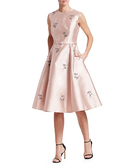 Shop Erdem Farrah Floral Embellished Fit-&-flare Dress