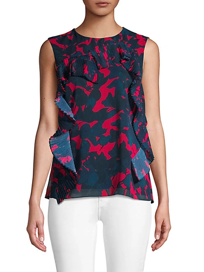 Shop Jason Wu Collection Printed Ruffle Top