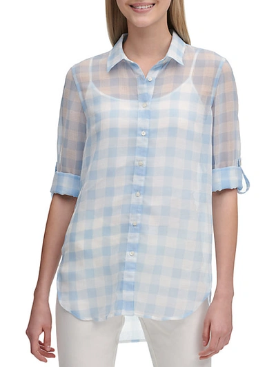 Shop Calvin Klein Gingham Button-front Shirt