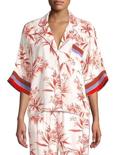 Shop Joie Bayley Floral & Stripe Cropped Camper Shirt