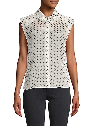 Shop Rta Sheer Polka Dot-print Shirt