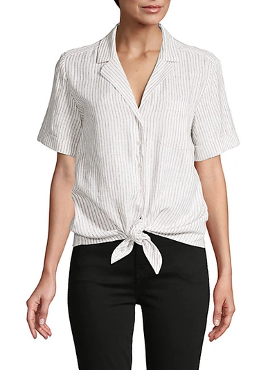 Shop French Connection Striped Tie-waist Shirt