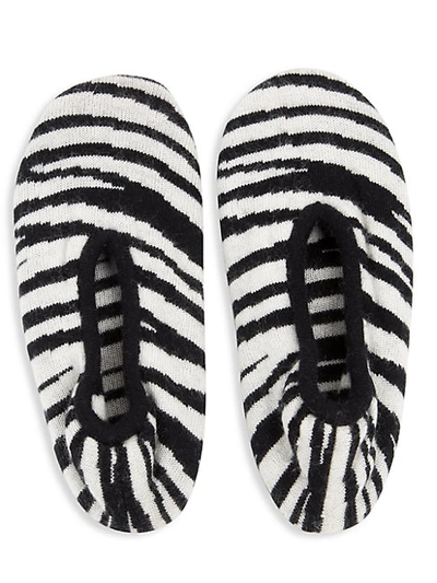 Shop Portolano Zebra-print Cashmere-blend Slipper Socks