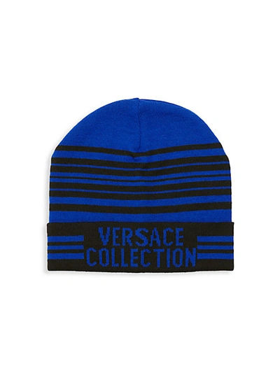 Shop Versace Logo Stripe Hat