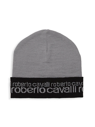 Shop Roberto Cavalli Logo Cuff Beanie