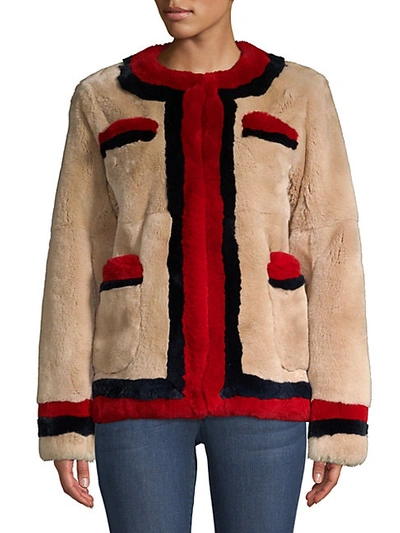 Shop Pologeorgis Boxy Dyed Rabbit Fur Jacket